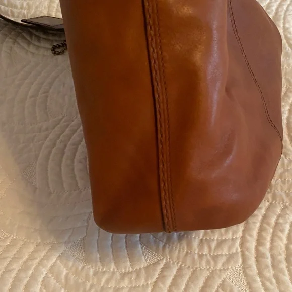 Coach Brown Leather Bucket Hobo Bag - Picture 8 of 16